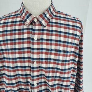 LL Bean Plaid Long Sleeve Shirt Men's Size 2XL Traditional Fit Button Down XXL